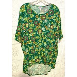 LuLaRoe Irma Size S Small T-Shirt Top NWT New Colorful Green Psychedelic